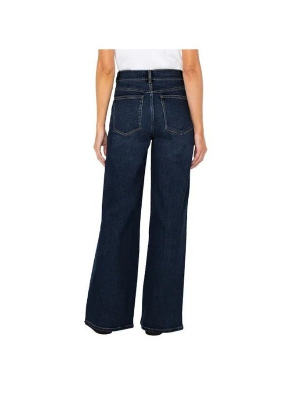 NWT Well Worn Women's Size 6/28 Wide Leg High Rise Jeans Dark Wash Denim G2140 - Picture 3 of 13